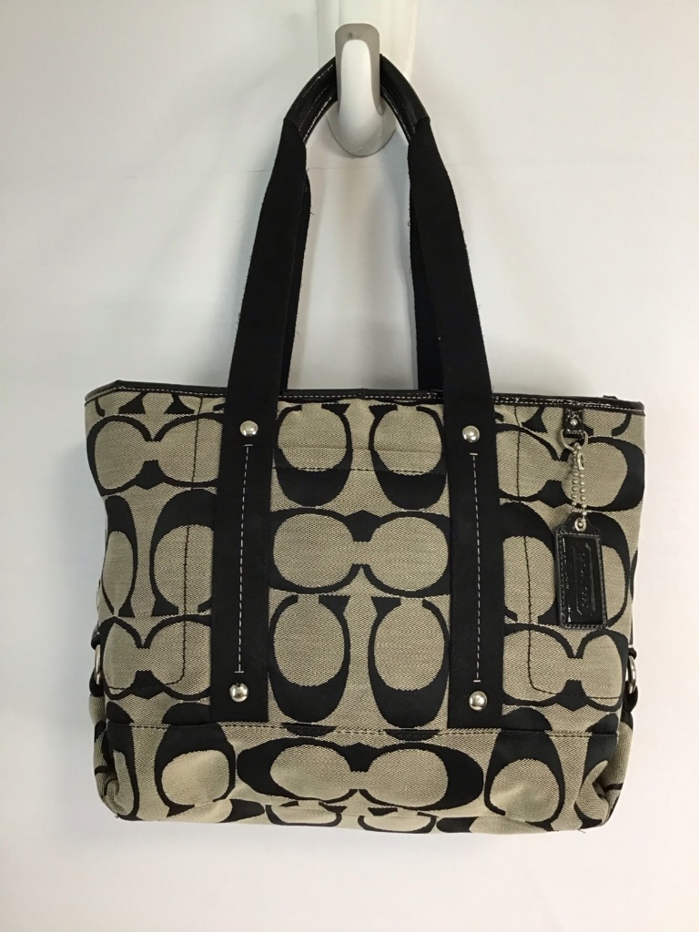 Coach Kyra Signature Handbag Black Purse Shoulder Bag
